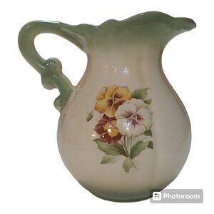 Vintage-Look Pansy Pitcher Jug - 6 Inches Tall, Hobbyist Creation